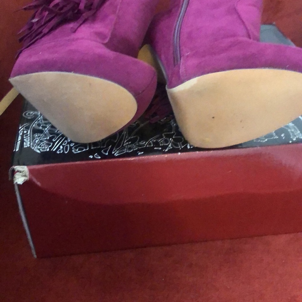Purple Fringe Booties - Picture 5 of 5